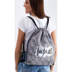 PLECAK WOREK MIEJSKI TOREBKA TORBA GRUBE SZNURKI. Torebki worki damskie LORENTI, z aplikacjami, z tkaniny, eleganckie, małe, bez dodatków. Za 39,00 zł.