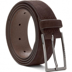 Pasek Męski BOSS - Calindo 50375225 95 Dark Brown 202. Brązowe paski męskie Boss, w paski, ze skóry. W wyprzedaży za 279,00 zł.