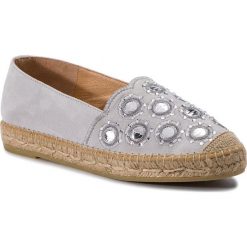 Espadryle KANNA - 19KV9005 Ante Gris. Szare espadryle damskie Kanna, bez wzorów, ze skóry, bez obcasa, na płaskiej podeszwie. W wyprzedaży za 249,00 zł.