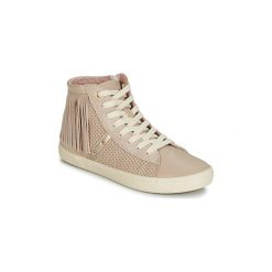 Buty Dziecko Geox J KILWI GIRL. Brązowe trampki dziewczęce Geox, bez wzorów, bez zapięcia. Za 179,40 zł.