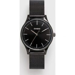 Casio - Zegarek LTP.E140B.1AEF. Czarne zegarki męskie CASIO, ze stali. W wyprzedaży za 379,90 zł.