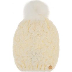 Czapka GUESS - AW7877 WOL01 M OFF. Białe czapki zimowe damskie marki Guess, z aplikacjami, z materiału. Za 169,00 zł.