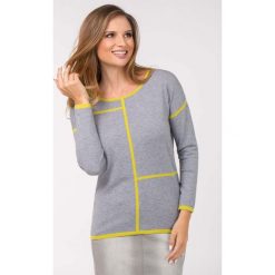 Swetry damskie: Sweter z lamówką