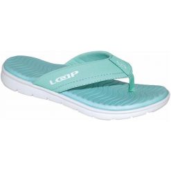 Loap Japonki Damskie Soma Bay/White 39. Białe klapki damskie Loap, bez wzorów, bez obcasa. W wyprzedaży za 49,00 zł.