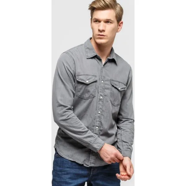 Timberland Koszula Ls Mumford River Black Denim , czarny, rozmiar M. Czarne koszule męskie Timberland, m, bez wzorów, z bawełny, bez kołnierzyka, bez rękawów. W wyprzedaży za 343,99 zł.