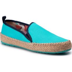 Espadryle EMU AUSTRALIA - Gum W11385 Sea Greeen. Niebieskie espadryle damskie EMU Australia, bez wzorów, z tworzywa sztucznego, bez obcasa, na płaskiej podeszwie. W wyprzedaży za 209,00 zł.