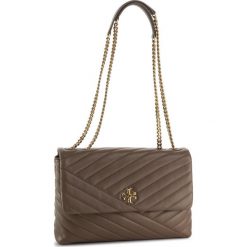 Torebka TORY BURCH - Kira Chevron Convertible Shoulder Bag 58465 Classic Taupe 294. Pomarańczowe torebki klasyczne damskie Tory Burch, bez wzorów, ze skóry, klasyczne, bez dodatków. Za 2189,00 zł.