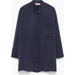 Bluzka "Meadow" w kolorze granatowym. Niebieskie bluzki damskie American Vintage, s, bez wzorów, z materiału, z klasycznym kołnierzykiem, bez rękawów. W wyprzedaży za 214,95 zł.