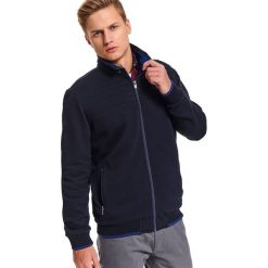Bluza ze stójką pikowana. Niebieskie bluzy męskie Top Secret, na zimę, m, bez wzorów, ze stójką, bez rękawów, bez kaptura. Za 129,99 zł.