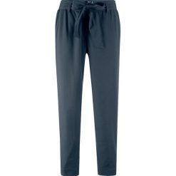 Lekkie spodnie z tkaniny z tencelu, dł. do kostki bonprix nocny niebieski. Niebieskie spodnie damskie bonprix, z tkaniny. Za 54,99 zł.