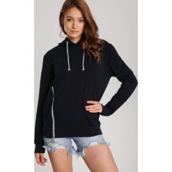 Granatowa Bluza Aerilia. Niebieskie bluzy damskie Renee, xl, bez wzorów, bez rękawów, z kapturem. Za 79,99 zł.