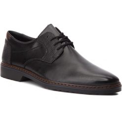 Półbuty RIEKER - 16541-25 Schwarz. Czarne buty wizytowe męskie Rieker, bez wzorów, ze skóry ekologicznej, eleganckie, bez zapięcia. W wyprzedaży za 219,00 zł.
