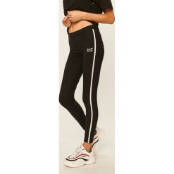 EA7 Emporio Armani - Legginsy. Czarne spodnie damskie EA7 Emporio Armani, s, z elastanu. Za 349,90 zł.