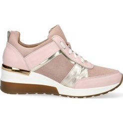 Sneakersy różowo-złote. Różowe sneakersy damskie Arturo Vicci, ze skóry. Za 259,00 zł.