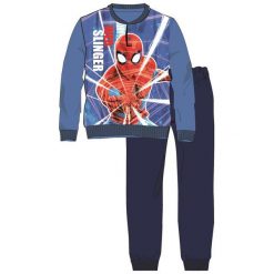 Disney By Arnetta Piżama Chłopięca Spiderman 104 Niebieski. Niebieskie bielizna chłopięca Disney By Arnetta, z nadrukiem, z materiału, bez rękawów. Za 45,00 zł.
