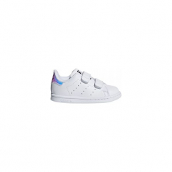 Buty Adidas Stan Smith AQ6274 22. Szare buciki niemowlęce chłopięce Adidas, z gumy, z paskami. Za 148,83 zł.