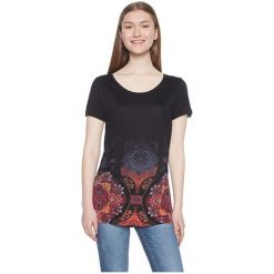 Desigual Koszulka Damska Ts Leon Or Negro 18Wwtkc0 2000 (Rozmiar M). Szare t-shirty damskie marki Desigual, m, z jeansu. W wyprzedaży za 103,00 zł.