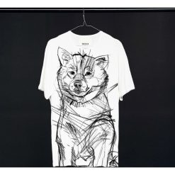 Shiba Inu t-shirt man. T-shirty męskie Pakamera, m, bez wzorów, z wiskozy, klasyczne, z klasycznym kołnierzykiem. Za 129,00 zł.