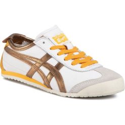 Sneakersy ONITSUKA TIGER - Mexico 66 1183A788 White/Pure Bronze 100. Białe półbuty damskie Onitsuka Tiger, ze skóry. W wyprzedaży za 299,00 zł.