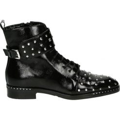 Botki - 86B013 945 NE. Czarne botki damskie na zamek Venezia, ze skóry. Za 499,00 zł.
