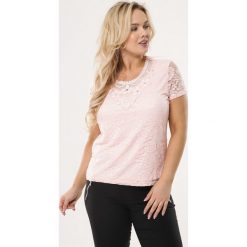 Jasnoróżowa Bluzka Dry. Różowe koszule damskie Born2be, xl, bez wzorów, bez kołnierzyka, bez rękawów. W wyprzedaży za 39,99 zł.