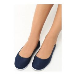 Baleriny damskie: Granatowe Baleriny Ireneo