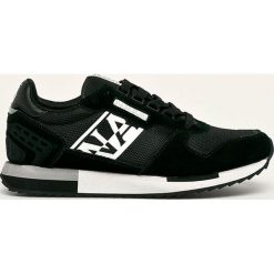 Napapijri - Buty. Czarne sneakersy męskie Napapijri, ze skóry, na sznurówki. W wyprzedaży za 319,90 zł.