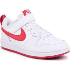 Buty NIKE - Court Borough Low 2 (Psv) BQ5451 103 White/University Red. Białe półbuty chłopięce Nike, na rzepy. Za 169,00 zł.