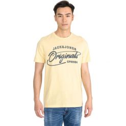 Jack & Jones Pex Koszulka Żółty. Żółte podkoszulki męskie xl, z nadrukiem, z bawełny, krótkie. Za 56,95 zł.