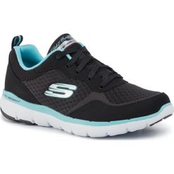 Buty SKECHERS - Go Forward 13069/BKTQ Black/Turquoise. Czarne buty sportowe damskie Skechers, ze skóry, sportowe, na fitness i siłownię. W wyprzedaży za 199,00 zł.