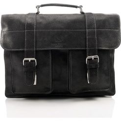 GABRIEL Męska torba ze skóry Paolo Peruzzi Czarna. Czarne torby męskie skórzane marki Paolo Peruzzi, w paski, ze skóry, vintage, do ręki. Za 369,00 zł.