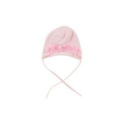 Czapka niemowlęca gładka, z aplikacją. Szare czapeczki niemowlęce TXM, z aplikacjami. Za 5,99 zł.