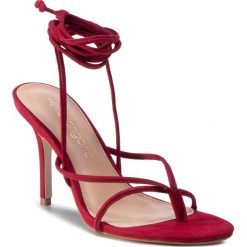 Sandały EVA LONGORIA - EL-12-01-000073 808. Czerwone klapki damskie Eva Longoria, bez wzorów, ze skóry, bez obcasa, na obcasie. Za 379,00 zł.