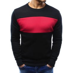 Bluzy męskie: Bluza męska bez kaptura czarna (bx3295)