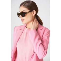 Okulary przeciwsłoneczne damskie: NA-KD Accessories Owalne okulary przeciwsłoneczne – Black,Yellow
