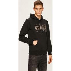 Diesel - Bluza. Czarne bluzy męskie Diesel, s, z aplikacjami, z elastanu, z kapturem. Za 799,90 zł.