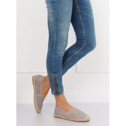Espadryle damskie szare ORIO. Szare espadryle damskie FunKee.pl, bez wzorów, z tkaniny, bez obcasa. Za 83,99 zł.