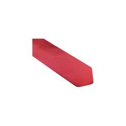 Czerwony krawat męski w czarne kropki D128. Czerwone krawaty męskie Modini Moda Męska, na co dzień, bez wzorów, z tkaniny, casualowe. Za 49,50 zł.