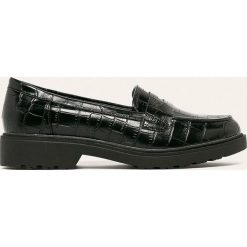 Glamorous - Mokasyny. Czarne mokasyny damskie Glamorous, z gumy, na obcasie. W wyprzedaży za 129,90 zł.