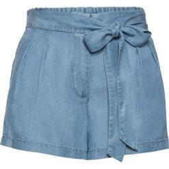 Szorty z lyocellu (Tencel®) bonprix niebieski "bleached”. Niebieskie spodnie damskie bonprix, bez wzorów, z lyocellu. Za 109,99 zł.