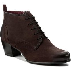 Botki TAMARIS - 1-25115-29 Merlot Nubuc 994. Szare botki damskie na obcasie marki Tamaris, z materiału. W wyprzedaży za 179,00 zł.