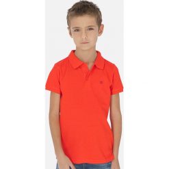 Mayoral - Polo dziecięce 128-166 cm. Czerwone t-shirty chłopięce Mayoral, bez wzorów, z bawełny, z krótkim rękawem. Za 52,90 zł.
