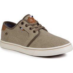 Tenisówki WRANGLER - Odyssey Derby WM01040A Sand 025. Zielone półbuty męskie Wrangler, bez wzorów, z gumy, eleganckie, bez zapięcia. Za 199,00 zł.
