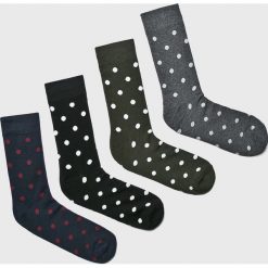 Jack & Jones - Skarpety (4-pack). Szare skarpetki męskie Jack & Jones, bez wzorów, z elastanu. Za 39,90 zł.