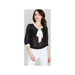 Bluzka K034 Czarny. Czarne bluzki damskie Lenitif, s, bez wzorów, bez kołnierzyka, bez rękawów. Za 89,00 zł.