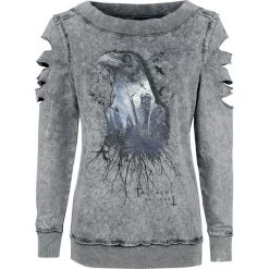 Alchemy England The Seer Vintage Bluza damska szary. Szare bluzy damskie marki Alchemy England, l, z nadrukiem, bez rękawów, bez kaptura. Za 129,90 zł.