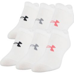 Under Armour Essential 6-pack Skarpetki Biały. Białe skarpetki damskie z elastanu. Za 94,95 zł.