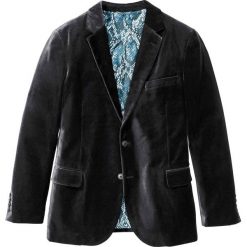 Marynarka aksamitna Slim Fit bonprix czarny. Czarne marynarki męskie bonprix, m, bez wzorów. Za 279,99 zł.
