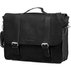 Skórzana torba męska BRODRENE BL11XL czarna - Czarny. Czarne torby męskie skórzane Brødrene, w paski, ze skóry, eleganckie. Za 375,00 zł.