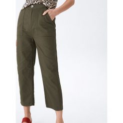 Denimowe spodnie culotte - Zielony. Spodnie damskie House. W wyprzedaży za 29,99 zł.